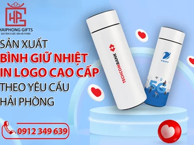 Dịch vụ in/khắc logo Hải Phòng lên ly, bình nước giữ nhiệt theo yêu cầu